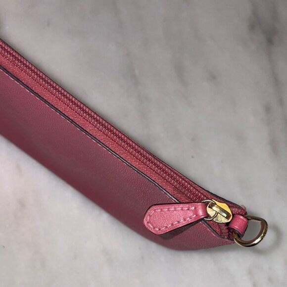 Coach Bag Purse Wristlet Leather Story Patch Saffiano Pink Large Clutch - Picture 11 of 15